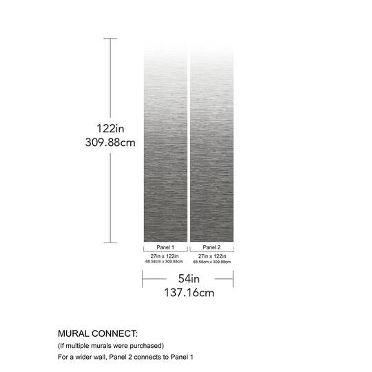 Katie Hunt Light Gray Ombre Mist Wall Mural